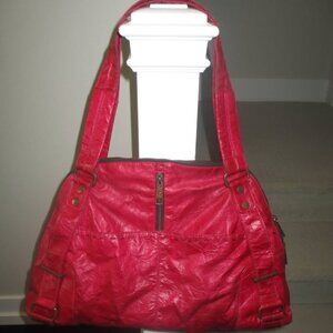 MATT & NAT Cherry Fuchsia vegan leather. Japanese Paper (Distressed Textured)